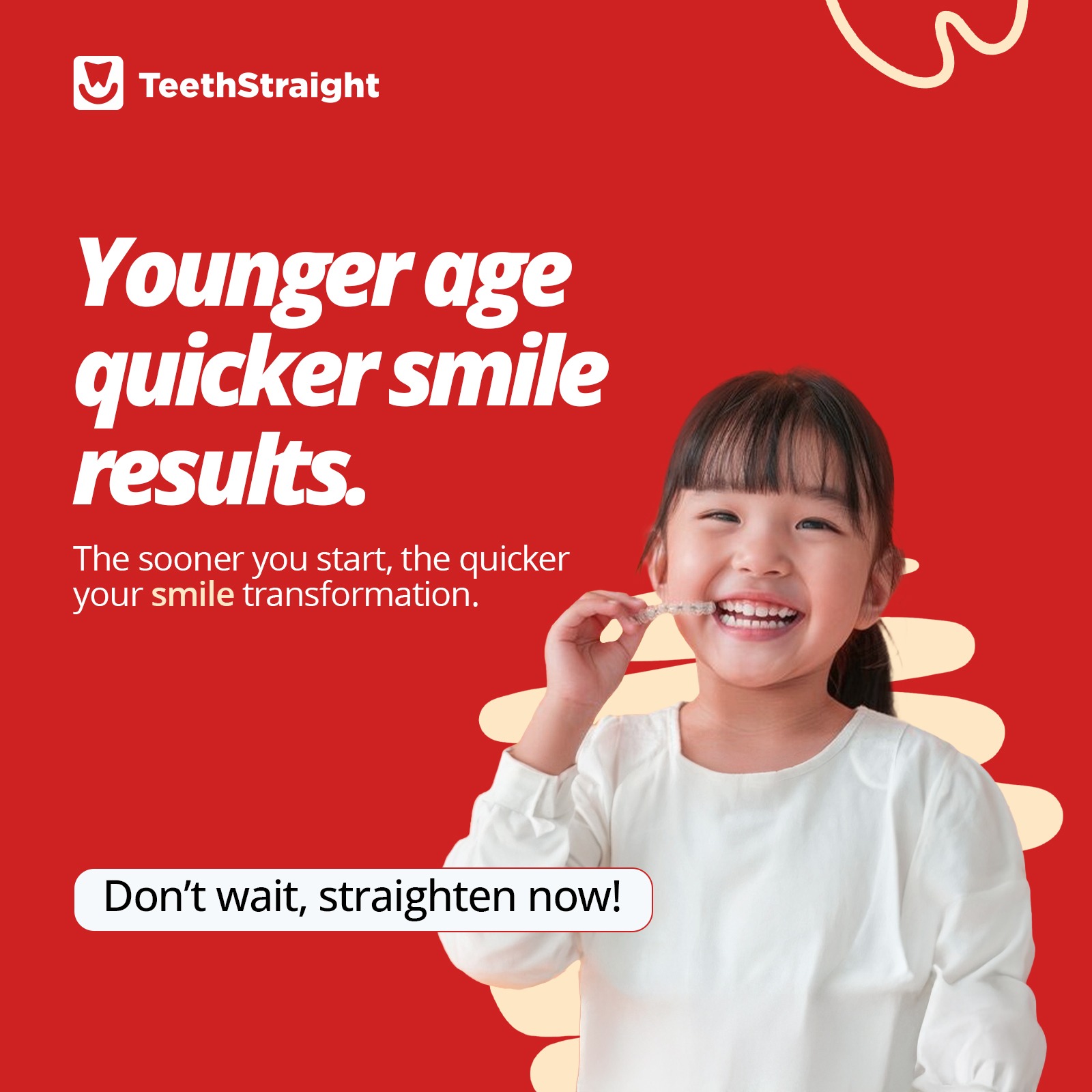 Younger age quicker smile results
